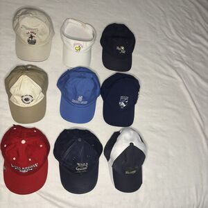 Golf Hat Lot U.S. Open Pinehurst Bethpage Masters Visor Caps Youth Size Golf 9